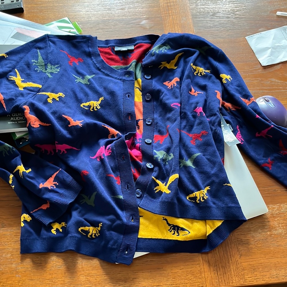 Modcloth Dinosaur cardigan XL New with tags!